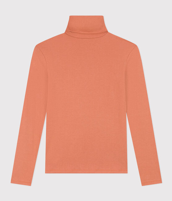 Tee-shirt col roulé L'ICONIQUE en coton Femme rose SIENNA