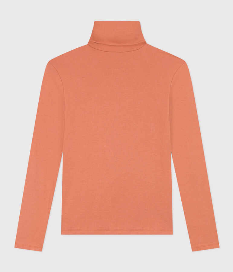 Tee-shirt col roul&eacute; L'ICONIQUE en coton Femme rose SIENNA