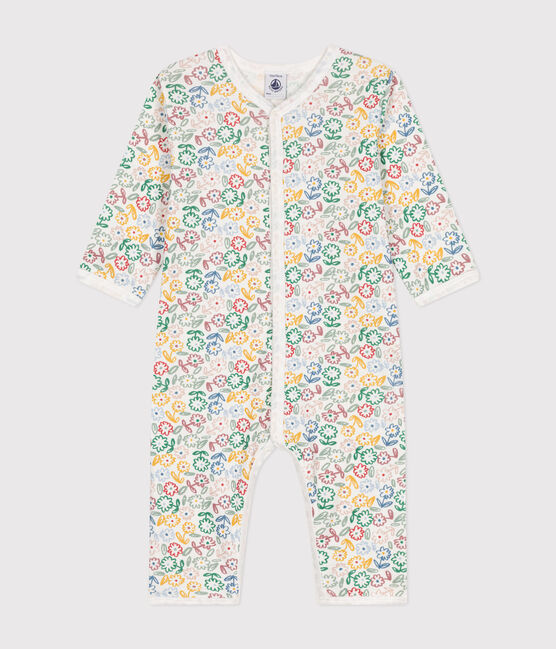 Pyjama sans pieds imprimé en coton bébé blanc MARSHMALLOW/blanc MULTICO