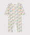 Pyjama sans pieds imprimé en coton bébé blanc MARSHMALLOW/blanc MULTICO