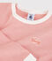 Pyjama rayé milleraies en coton enfant rose PAPAYE/ MARSHMALLOW
