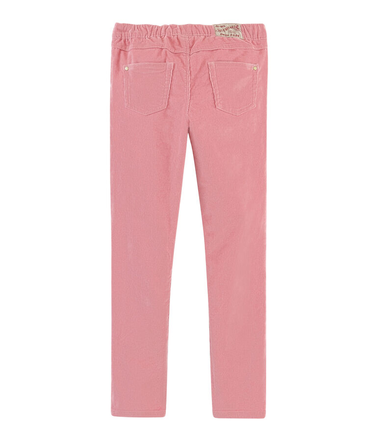 Velours slim enfant fille rose
