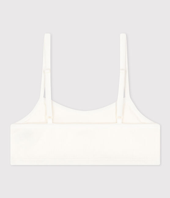 Brassière femme en coton élasthanne blanc MARSHMALLOW