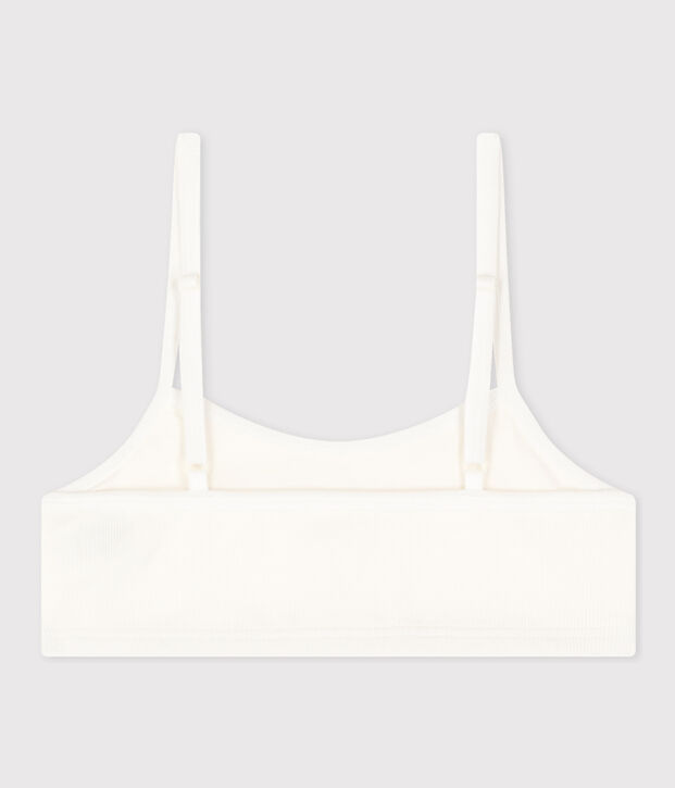 Brassi&egrave;re femme en coton &eacute;lasthanne blanc