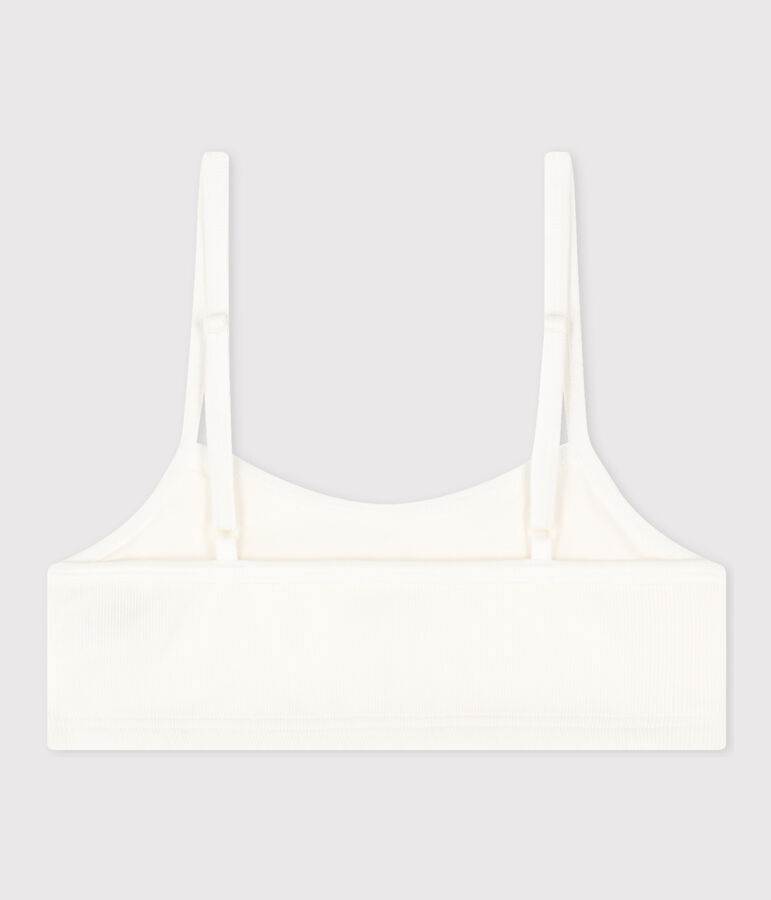 Brassi&egrave;re femme en coton &eacute;lasthanne blanc