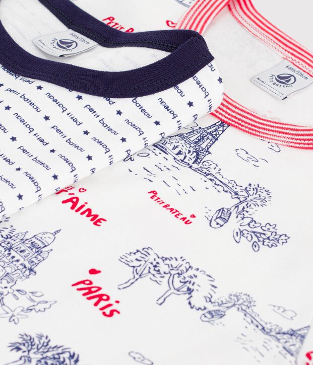 Lot de pyjamas enfant en coton imprim&eacute; multicouleur