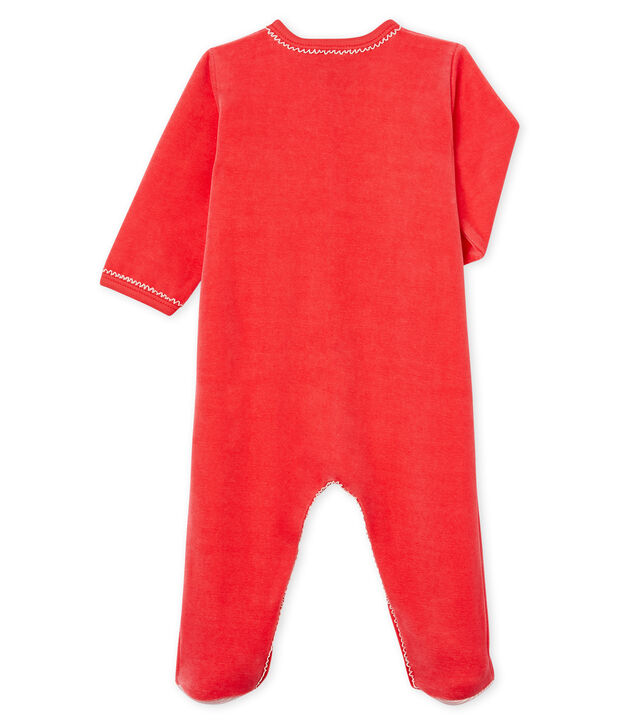 Dors bien b&eacute;b&eacute; fille en velours rouge