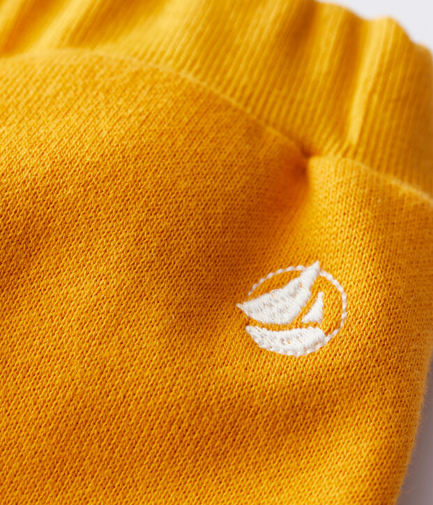 Pantalon en molleton b&eacute;b&eacute;. jaune