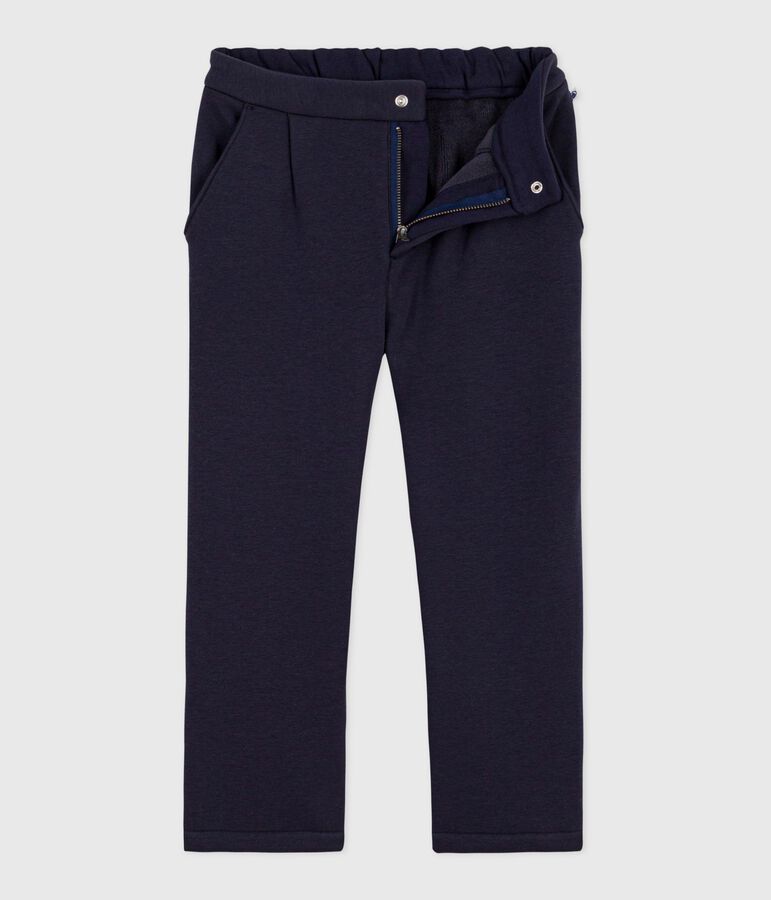 Pantalon enfant en molleton bleu SMOKING