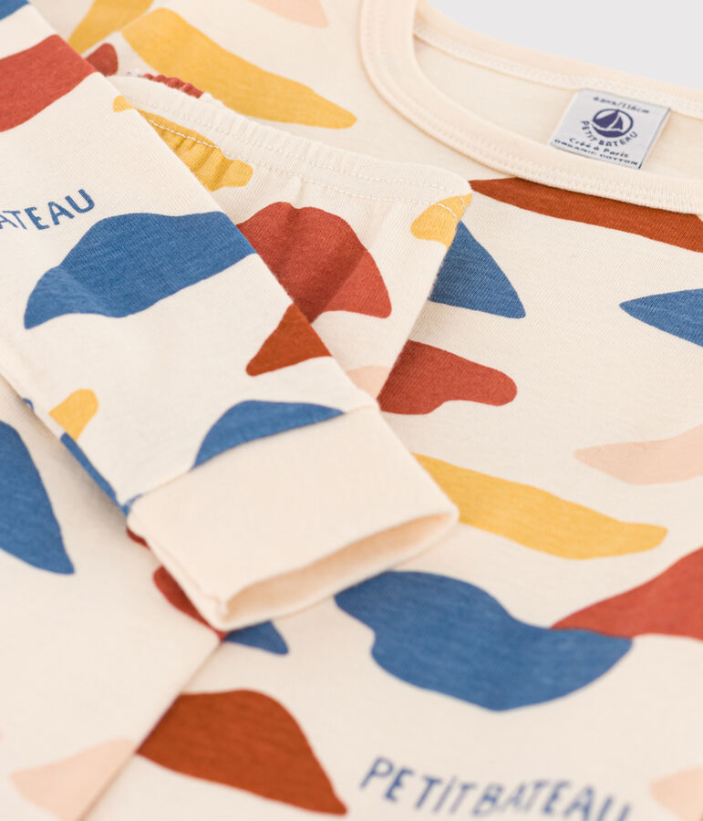 Pyjama ajust&eacute; en coton enfant blanc AVALANCHE/ MULTICO