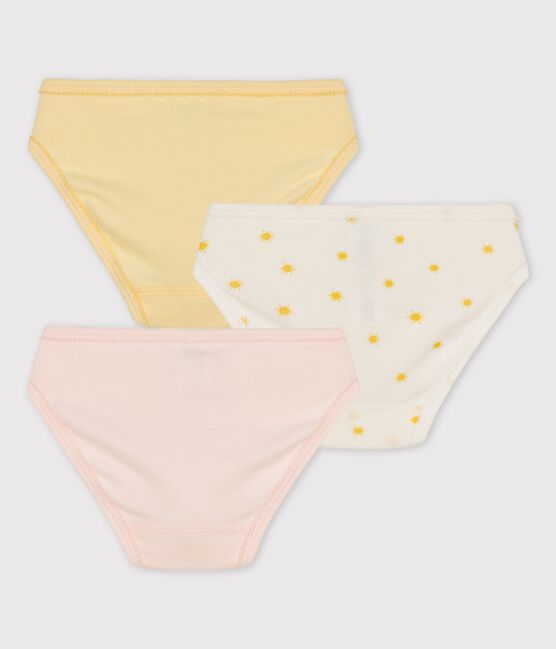 Lot de 3 culottes petite fille soleils en coton biologique variante 1