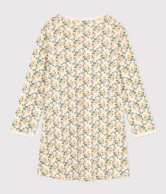 Chemise de nuit en coton motif fleurs enfant blanc AVALANCHE/ MULTICO