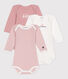 Lot de 3 bodies manches longues en coton bébé