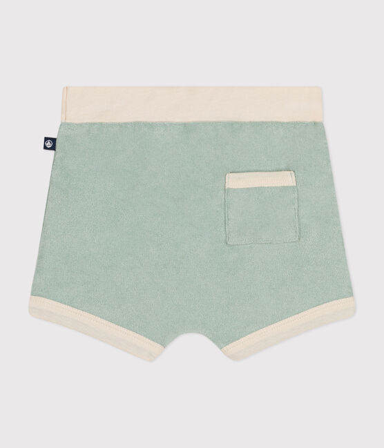 Short en bouclette éponge bébé vert HERBIER
