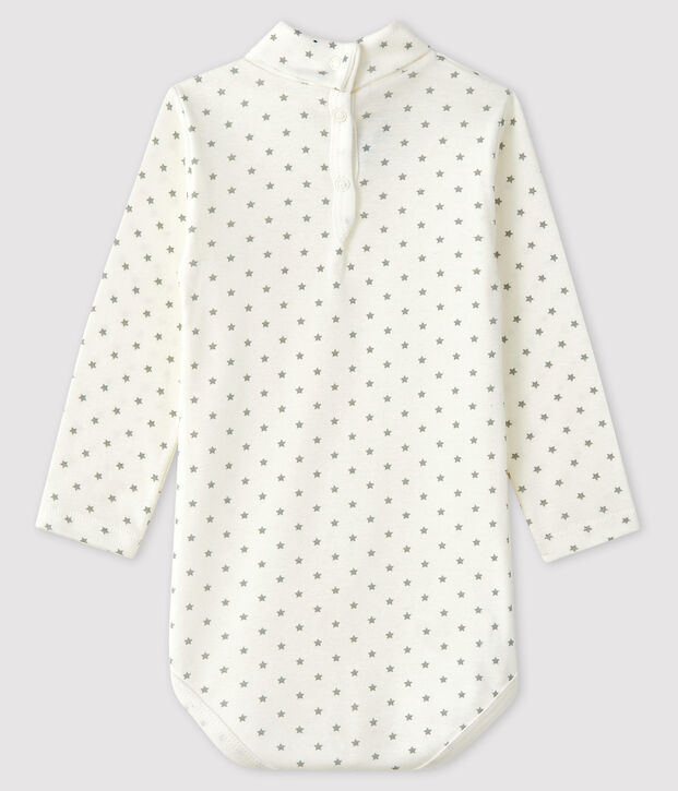 Body manches longues b&eacute;b&eacute; gar&ccedil;on blanc/gris