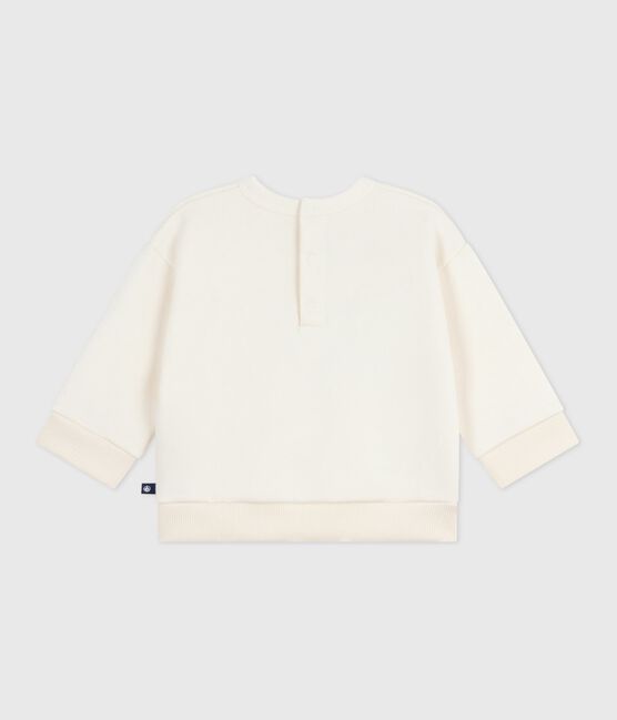 Sweatshirt bébé en coton motif cœur écru MILK