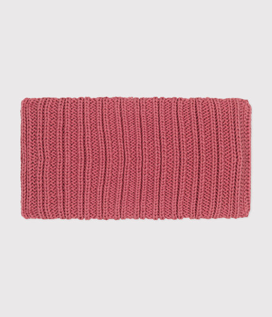 Snood en tricot doublé en polaire bébé rose ROSEWOOD
