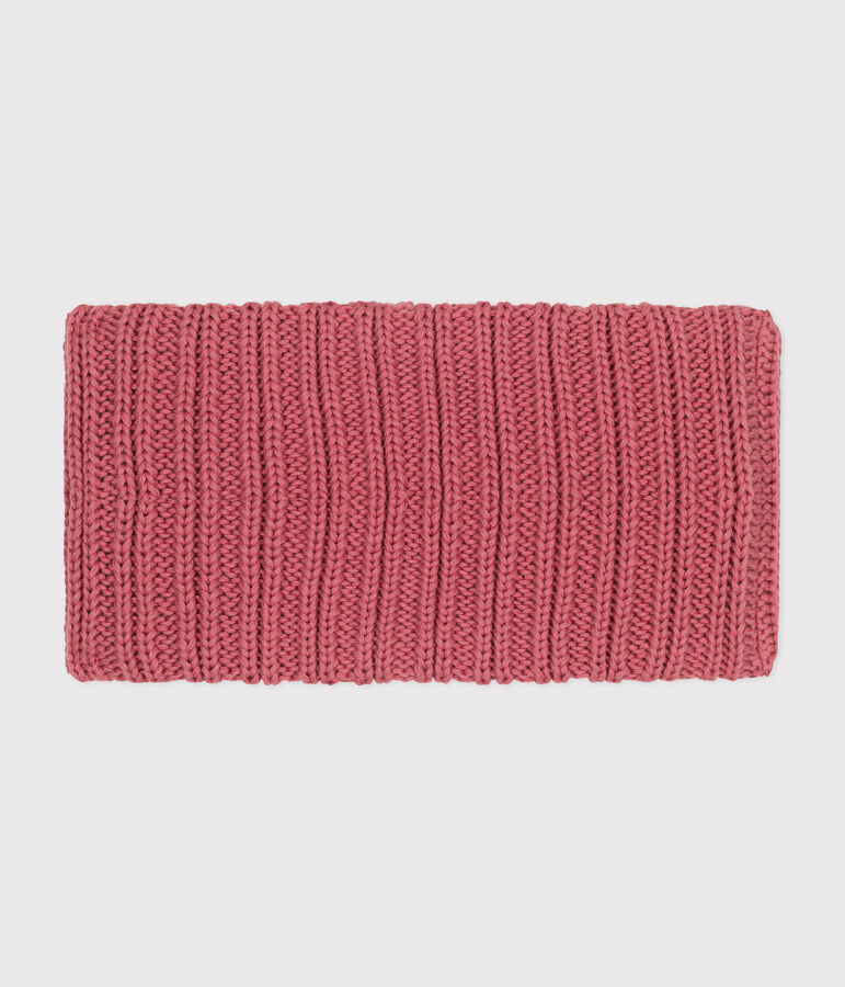Snood en tricot doubl&eacute; en polaire b&eacute;b&eacute; rose ROSEWOOD