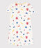 Chemise de nuit phosphorescente en coton petite fille blanc MARSHMALLOW/blanc MULTICO