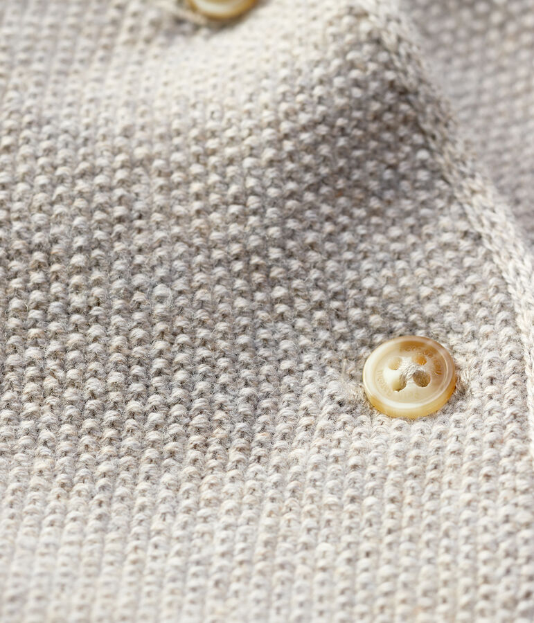 Cardigan b&eacute;b&eacute; en tricot laine et coton FALAISE CHINE