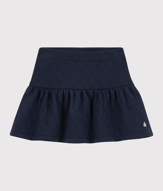 Jupe en tubique matelassé enfant fille bleu SMOKING