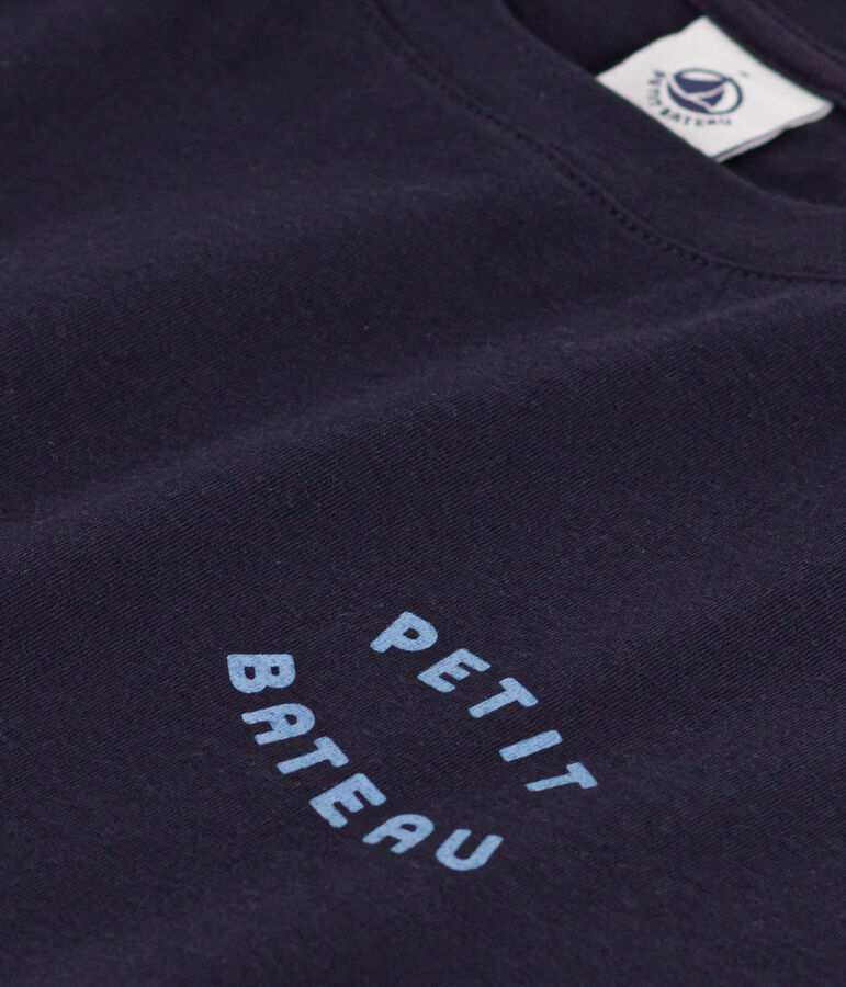 Tee-shirt Le Droit col rond en coton femme bleu SMOKING