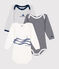 Lot de 3 bodies manches longues en coton bébé variante 3