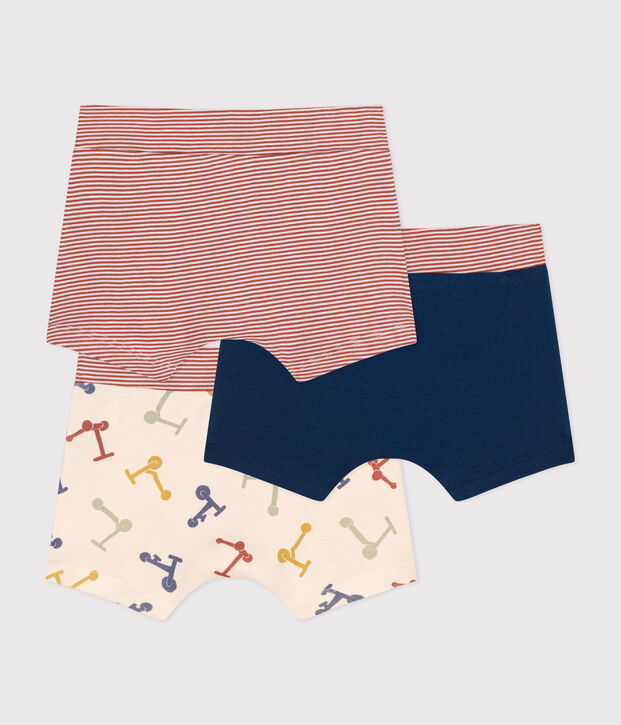 Lot de 3 boxers trottinettes en coton enfant multicouleur
