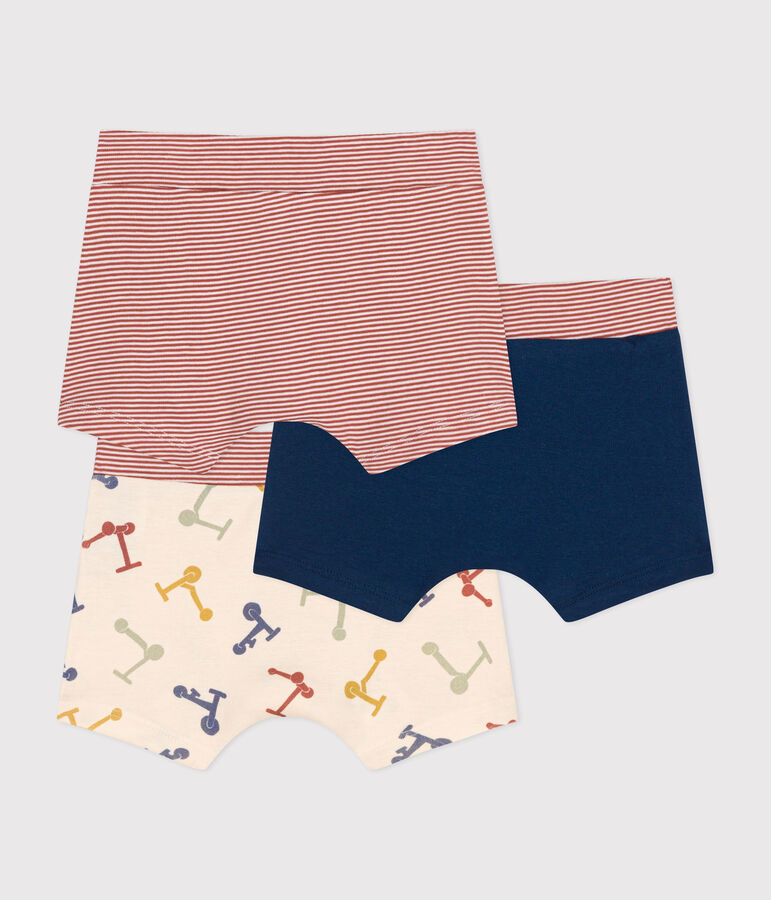 Lot de 3 boxers trottinettes en coton enfant multicouleur