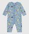 Pyjama bébé en coton sans pieds imprimé bleu ADRIATIC/ MULTICO