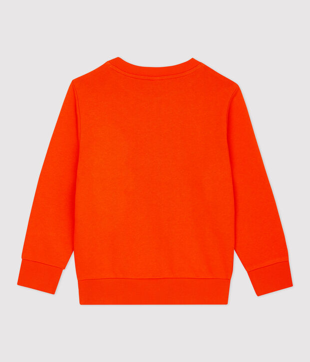 Sweatshirt en molleton enfant gar&ccedil;on orange