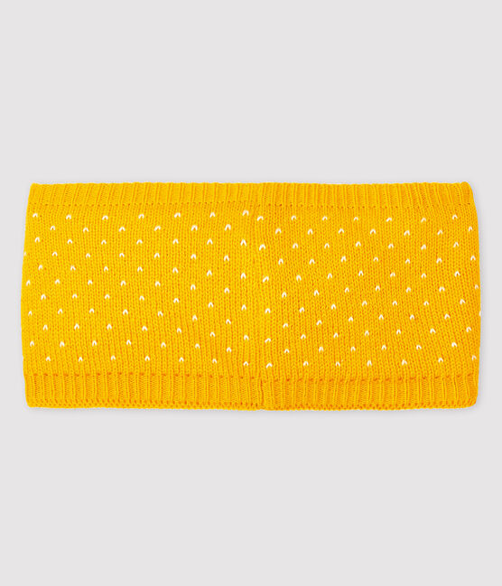 Snood bébé avec jacquard jaune HONEY/blanc MARSHMALLOW