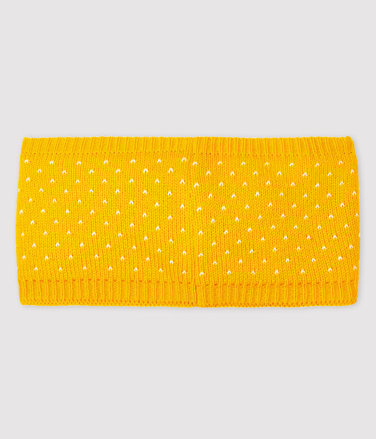 Snood b&eacute;b&eacute; avec jacquard jaune HONEY/blanc MARSHMALLOW