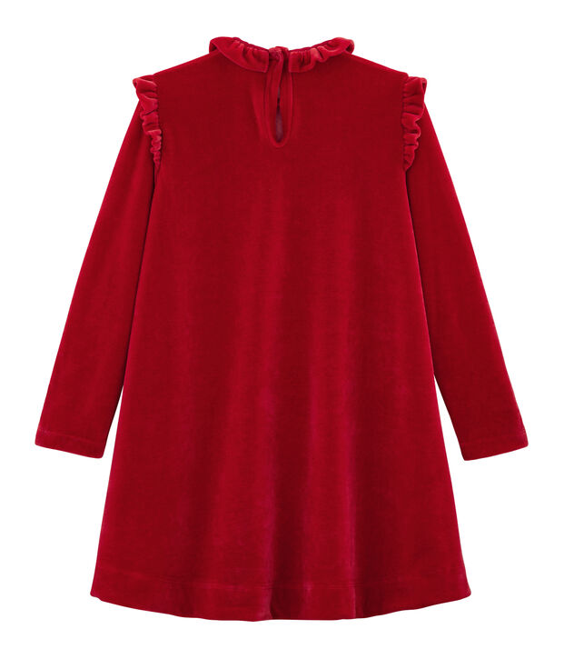 Robe manches longues enfant fille rouge