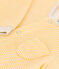 Combinaison longue rayée bébé en laine et coton biologique jaune OCRE/blanc MARSHMALLOW