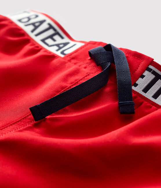 Short de bain recyclé enfant garçon rouge TERKUIT