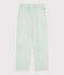 Pantalon enfant en coton lin bleu SPRAY