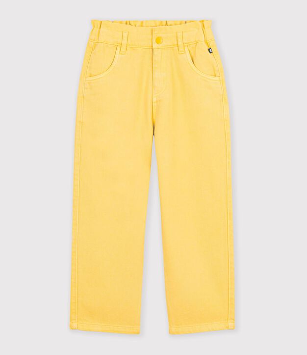 Pantalon enfant en coton jaune