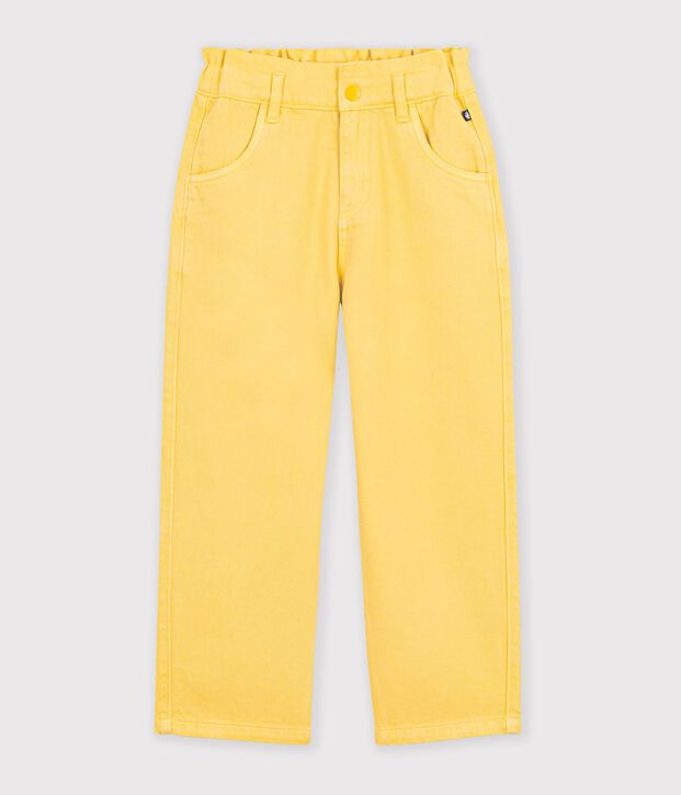 Pantalon enfant en coton jaune