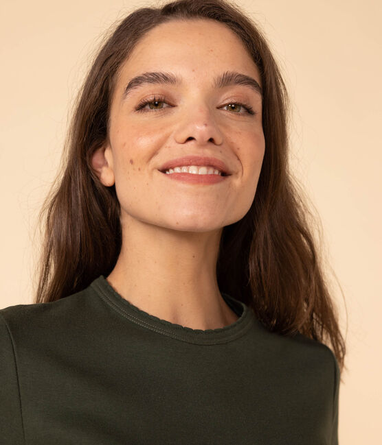 Tee-shirt L'ICONIQUE cocotte en coton Femme vert AVORIAZ