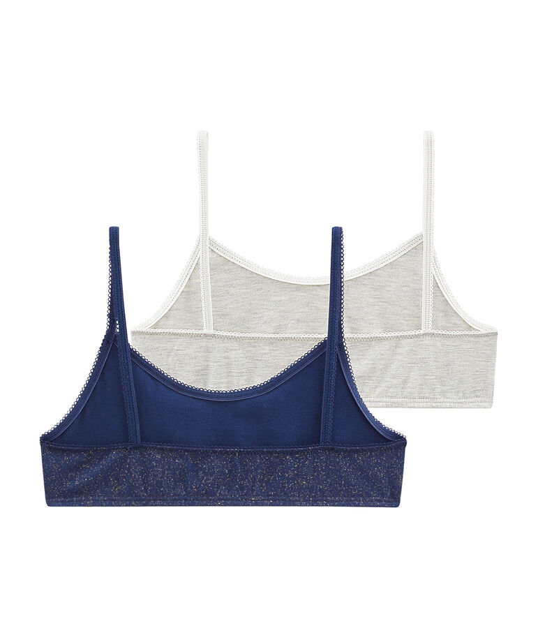 Duo de brassi&egrave;res petite fille multicouleur