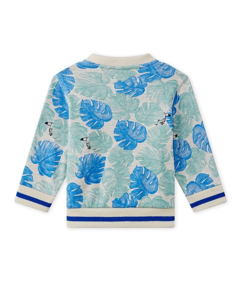 Cardigan b&eacute;b&eacute; gar&ccedil;on imprim&eacute; gris BELUGA/blanc MULTICO