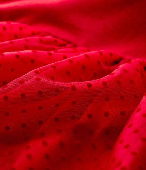 Robe manches longues b&eacute;b&eacute; fille rouge