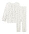 Pyjama petite fille en velours blanc/multicouleur