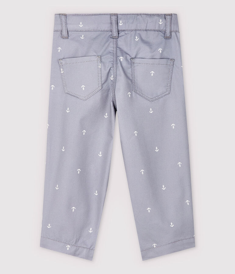 Pantalon en twill en brod&eacute; b&eacute;b&eacute; gar&ccedil;on gris CONCRETE