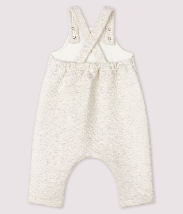 Salopette longue b&eacute;b&eacute; en tubique beige