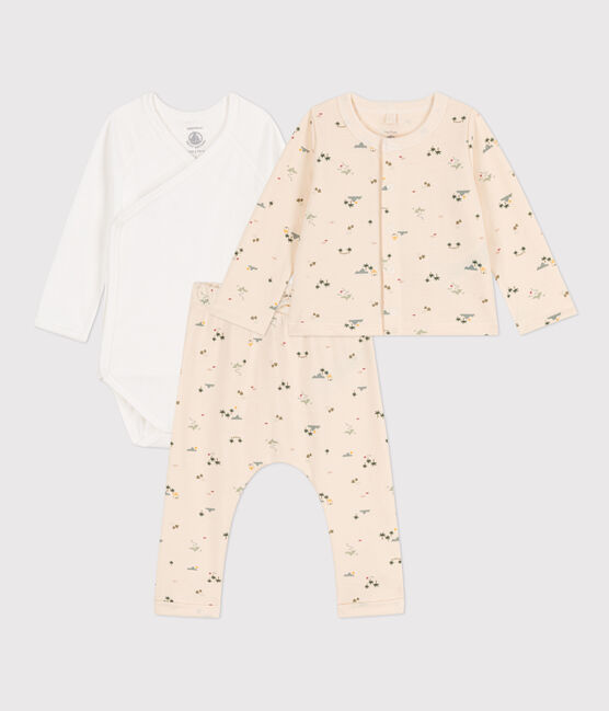 Ensemble imprimé en coton bébé blanc AVALANCHE/ MULTICO