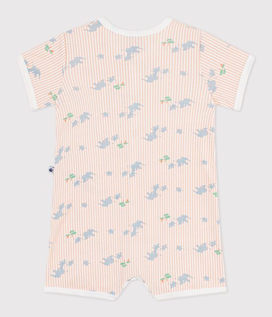 Combinaison courte bébé en coton imprimé animaux blanc MARSHMALLOW/blanc MULTICO