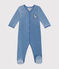 Pyjama en velours bébé bleu BEACH