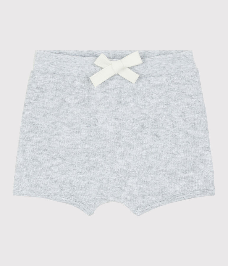 Short en bouclette &eacute;ponge b&eacute;b&eacute; gar&ccedil;on gris